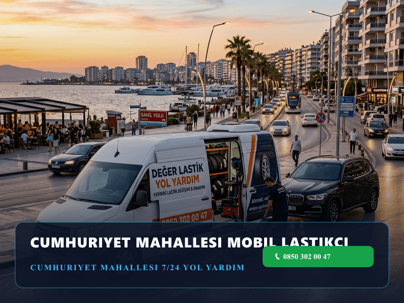 Cumhuriyet Lastikçi için Karşıyaka mobil lastik ve yol yardım aracı