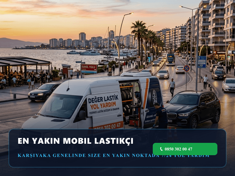En Yakın Lastikçi için Karşıyaka mobil lastik ve yol yardım aracı