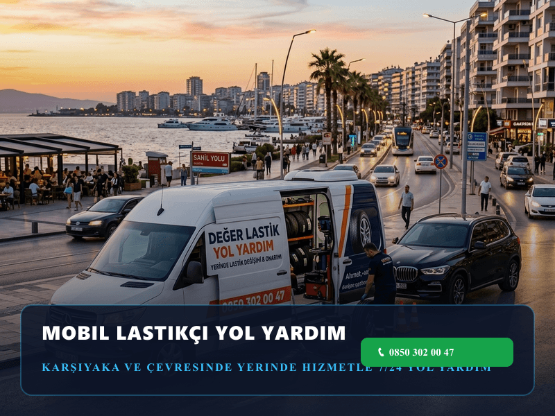 Mobil Lastikçi için Karşıyaka mobil lastik ve yol yardım aracı