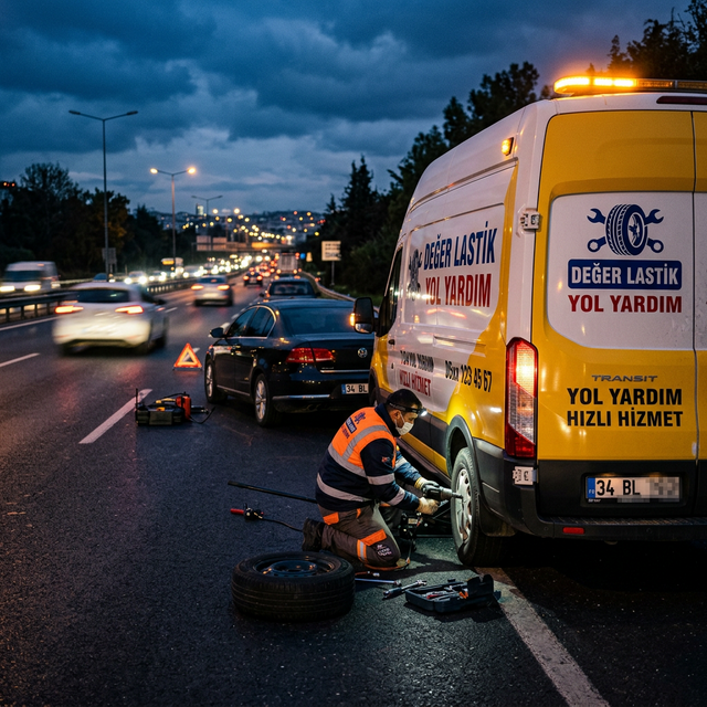 Nöbetçi Lastikçi - Değer Lastik Yol Yardım Aracı Gece Servisi